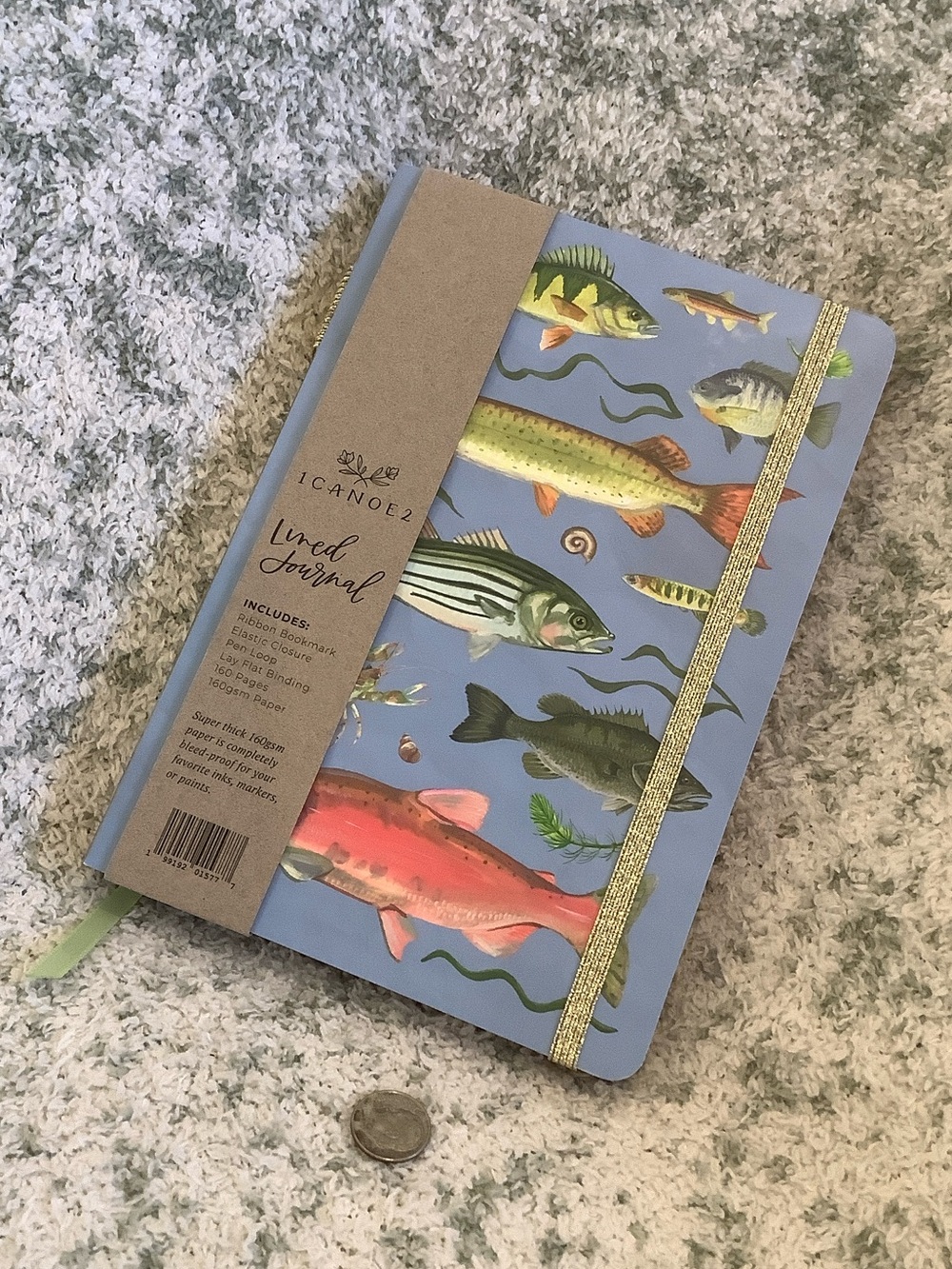 Fish HardCover Lined Notebook Travel Vacation Camping Journal NWT 160lined pages - Picture 15 of 15